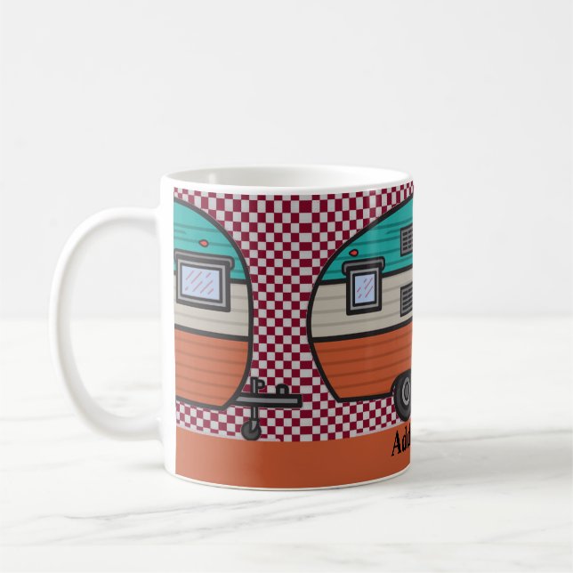Happy Camper, add text, Coffee Mug (Left)