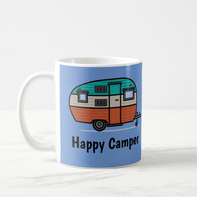 Happy Camper, add text, Coffee Mug (Left)