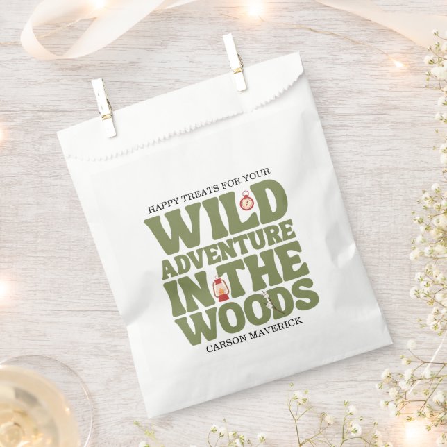 Happy Camper Adventure Birthday Favour Bags (Clipped)