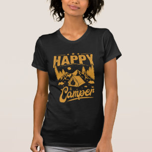 Happy Camper Adventure for Outdoor Enthusiasts T-Shirt