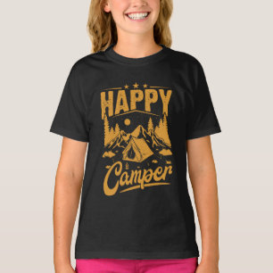 Happy Camper Adventure for Outdoor Enthusiasts T-Shirt