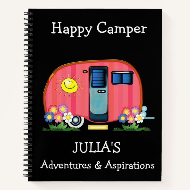 Happy Camper Adventures and Aspirations Journal (Front)