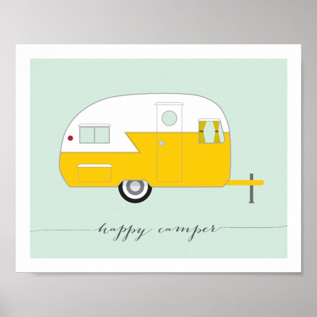 Happy Camper art print 8 x 10 (Front)