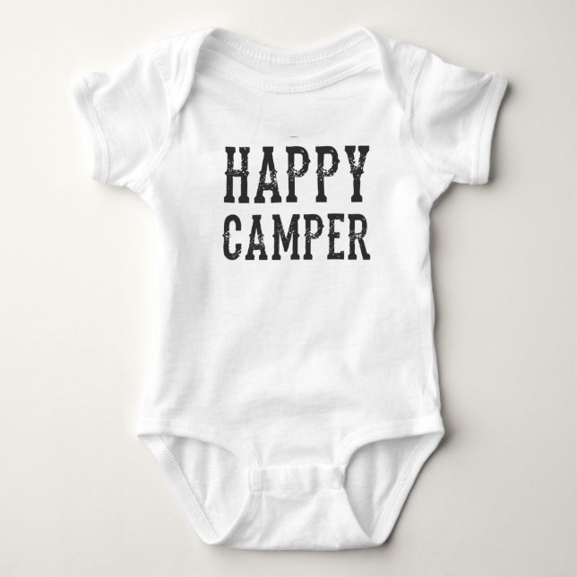 Happy Camper Baby Bodysuit (Front)