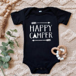 Happy Camper Baby Bodysuit<br><div class="desc">Custom printed apparel with trendy "Happy Camper" quote graphic. Click Customise It to personalise the design with your own text and images. Choose from a wide range of shirt styles and colours.</div>