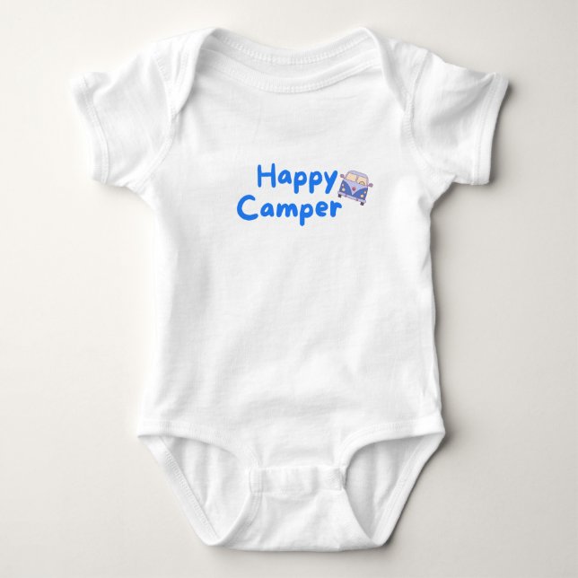 Happy Camper Baby Bodysuit (Front)