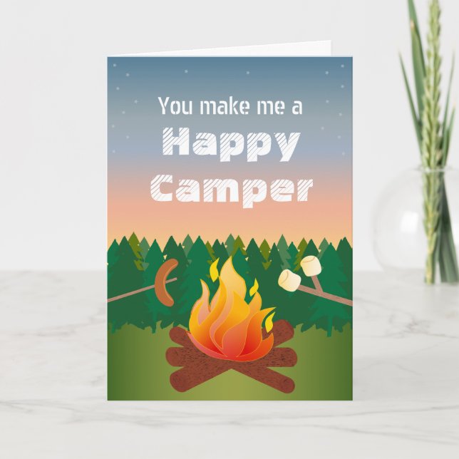 Happy Camper Birthday Card (Front)
