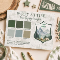 Happy Camper Birthday Party Attire Card