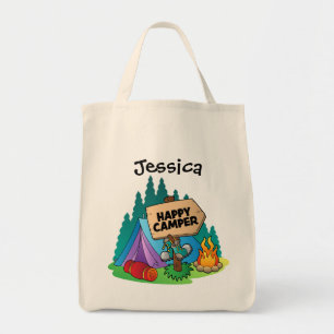 Happy Camper Budget Tote Bag