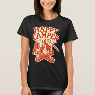 Happy camper campfire vintage camping coffee T-Shirt