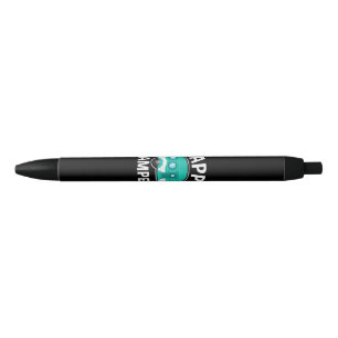 Happy Camper Camping Car Caravan Funny Vacation Black Ink Pen