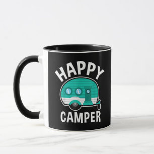 Happy Camper Camping Car Caravan Funny Vacation Mug