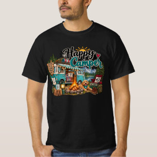 Happy Camper Camping Design T-Shirt
