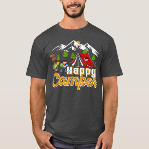 Happy Camper Camping Funny Gift Men Women Kids T-Shirt