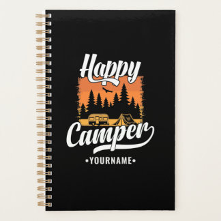 Happy Camper Camping Hiking Travel Caravan Life Planner