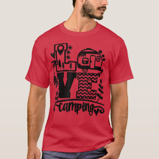 Happy Camper Camping Love Camping Life Funny Men W T-Shirt