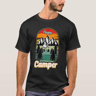Happy Camper Camping Men Women Retro 70s 80s T-Shirt