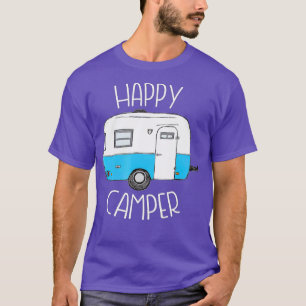 Happy Camper Camping s Blue Boler railer camp T-Shirt