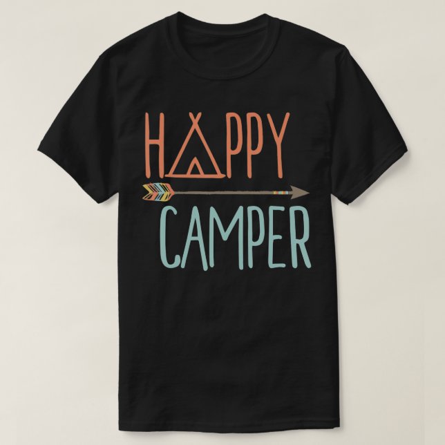 Happy Camper  Camping  T-Shirt (Design Front)