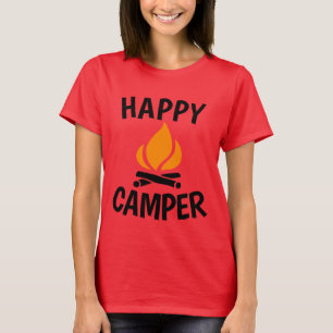 HAPPY CAMPER, Camping T-shirts & tank tops