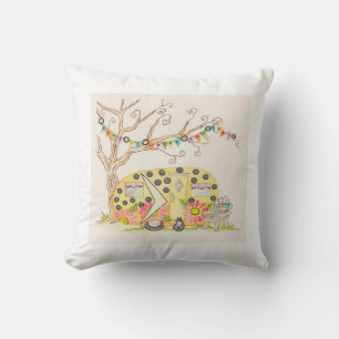 **HAPPY CAMPER** CHRISTMAS PILLOW