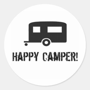 Happy Camper! Classic Round Sticker