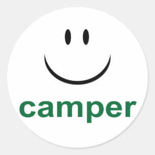 Happy Camper Classic Round Sticker