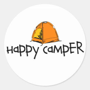 Happy Camper Classic Round Sticker