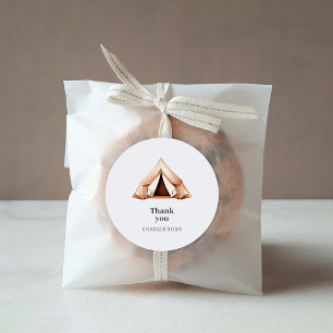 Happy Camper Custom Favor Sticker