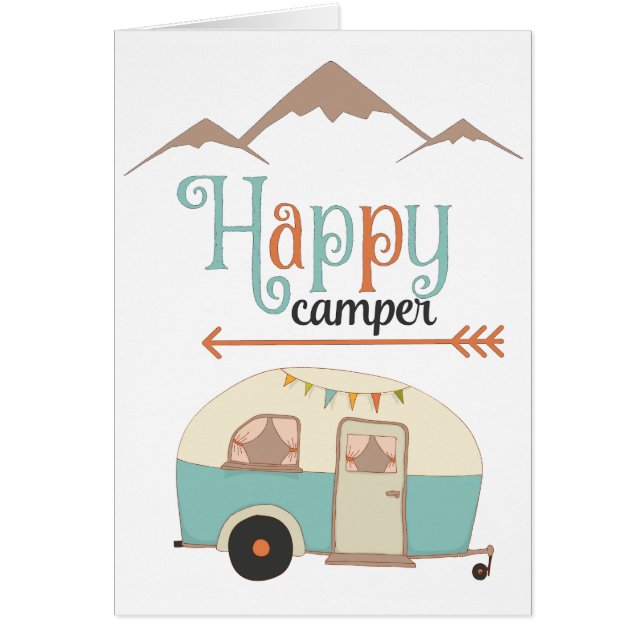 Happy Camper Cute Retro RV (Front)