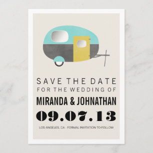 HAPPY CAMPER Design Photo Save The Date Invites