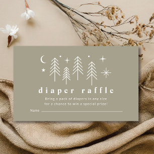 Happy Camper Diaper Raffle Enclosure Card
