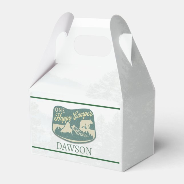 Happy camper, Favour Box, Adventure, National Park Favour Box (Front Side)