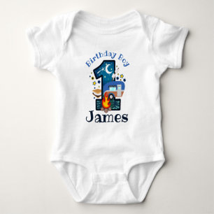 Happy Camper First Birthday shirt Camping Birthday