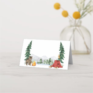 Happy Camper Fold Over Table Label Place Card