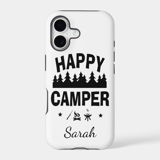 Happy Camper Fun Camping Quote (Back)