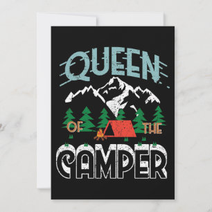 Happy Camper Funny Queen Of The Camper Thank You Card