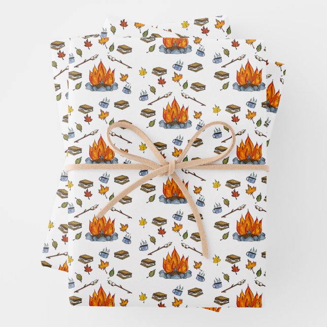 Happy Camper Gift Wrap (In situ)