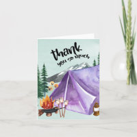 Happy Camper Girls Birthday Purple Tent