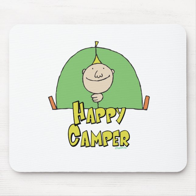 Happy Camper Guy Mouse Mat (Front)
