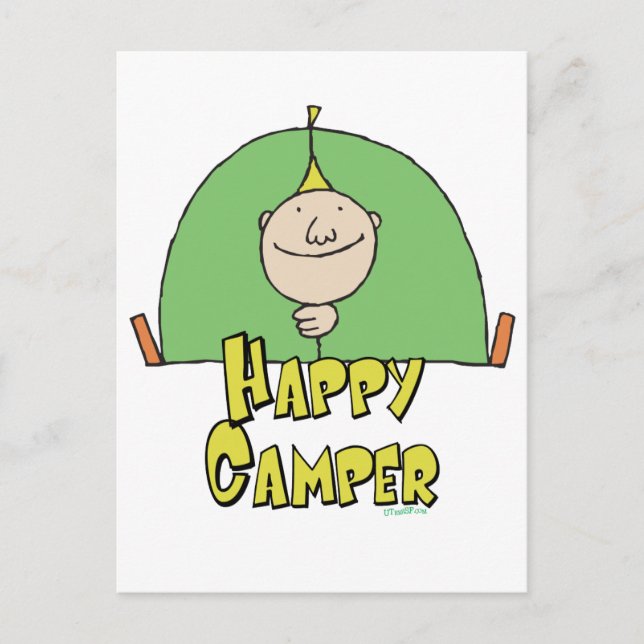 Happy Camper Guy Postcard (Front)
