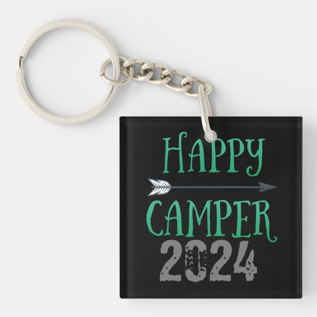 Happy Camper Key Ring (Front)
