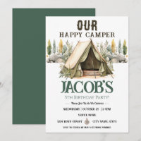 Happy Camper Kids 5th Birthday