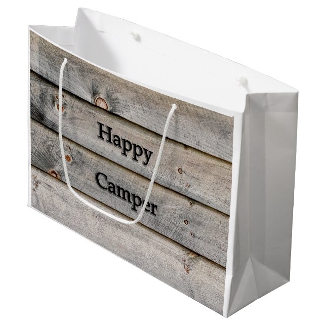 Happy Camper Large Gift Bag (Front Angled)