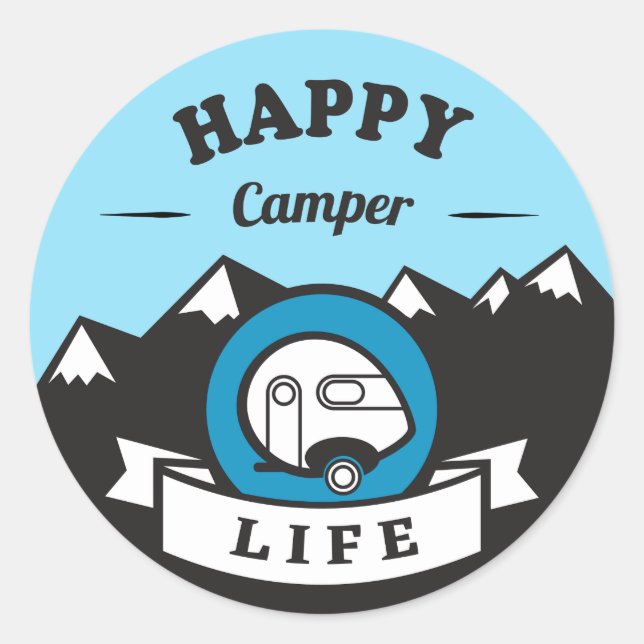 Happy Camper Life Sticker (Front)