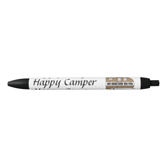 "Happy Camper - Live, Laugh, Camp & Fish" Ink Pens (Front)