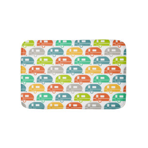 Happy Camper   Modern Camper Decor Brights Bath Mat