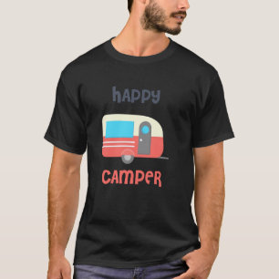 Happy Camper Mountain Hiking Camping Lover Van Dri T-Shirt