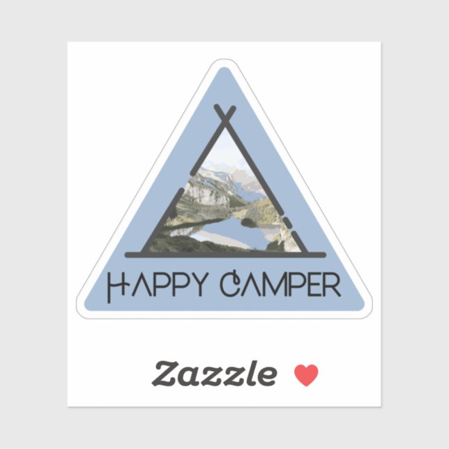 Happy Camper - Mountain river sticker (Sheet)