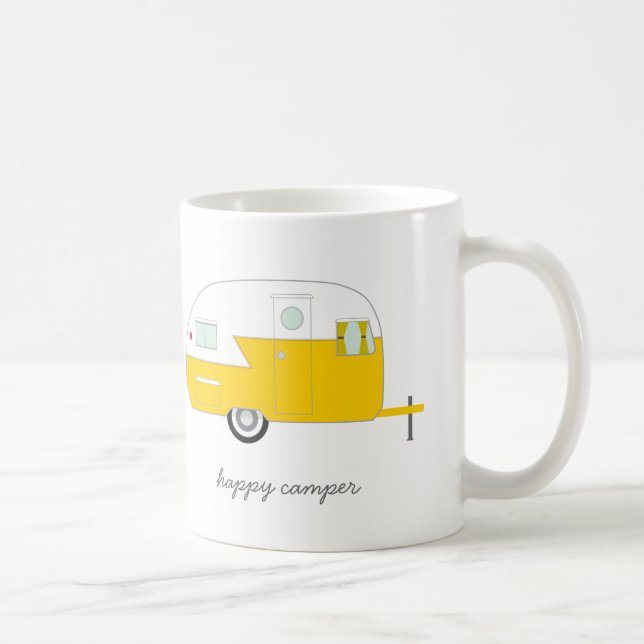 Happy Camper Mug - Yellow (Right)
